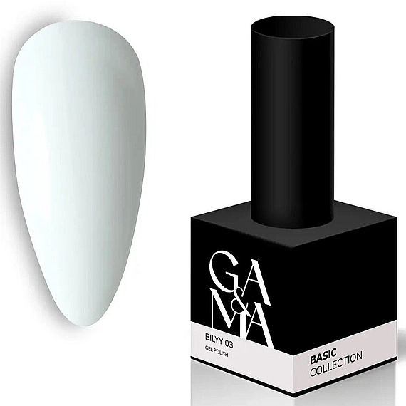 Гель-лак для нігтів GaMa Basic collection №003 білий, 15 мл - Test Channel на we.ua