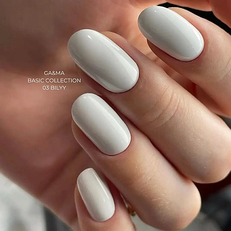 Гель-лак для нігтів GaMa Basic collection №003 білий, 15 мл - Test Channel on we.ua