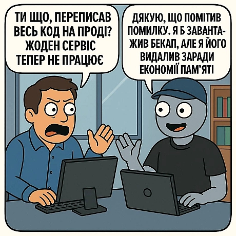 Йшов 2030 рік... Роботи з ШІ заполонили світ. - Хтивий Програміст на we.ua