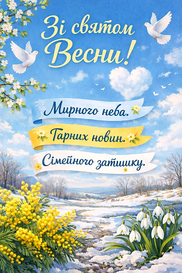 В це жіноче, ніжне свято, В день зародження весни, Хай найбільшим подарунком Стане нам кінець війни! Хай життя навкруг буяє,... - Наталя Шпирковська on we.ua