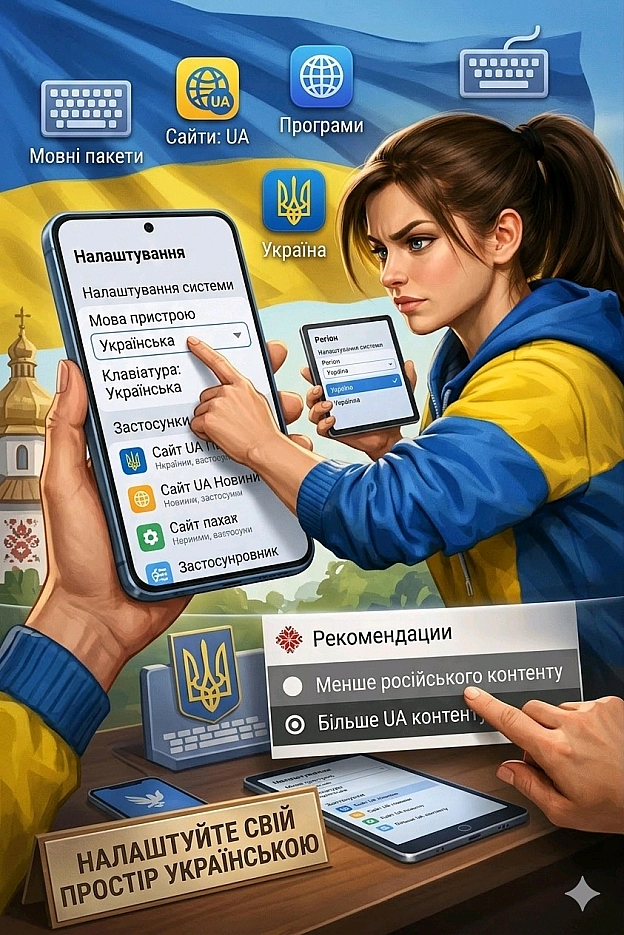 НАЛАШТУВАННЯ ПЛАНШЕТІВ, СМАРТФОНІВ, ЗАСТОСУНКІВ ТА САЙТІВ МАЮТЬ БУТИ УКРАЇНСЬКОЮ МОВОЮ - Наталя Шпирковська на we.ua