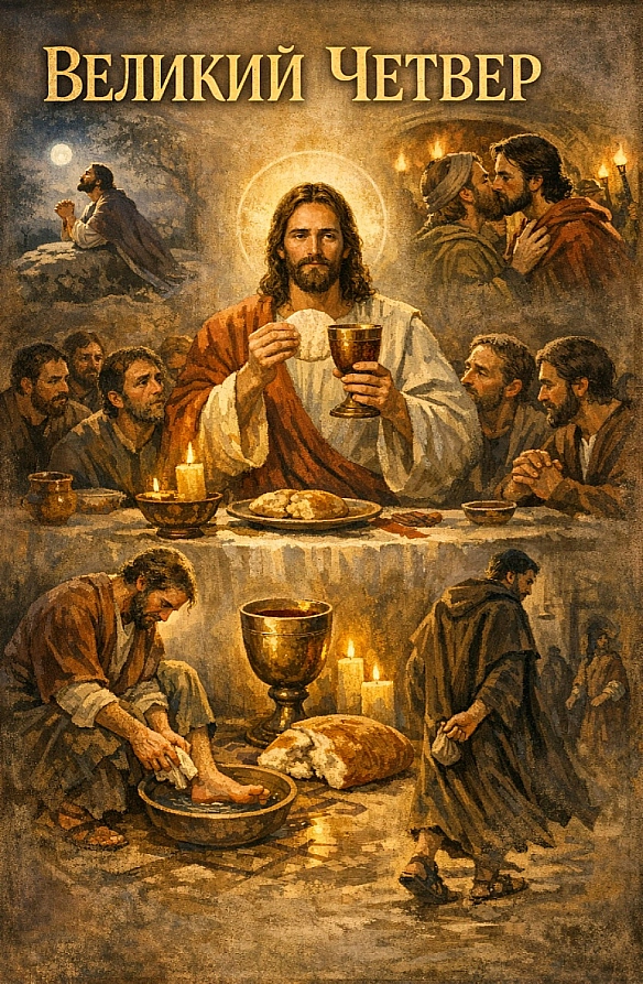 ВЕЛИКИЙ ЧЕТВЕР День, коли ми згадуємо Таємну Вечерю, під час якої Ісус Христос установив Євхаристію, даруючи учням хліб і вино... - Наталя Шпирковська на we.ua