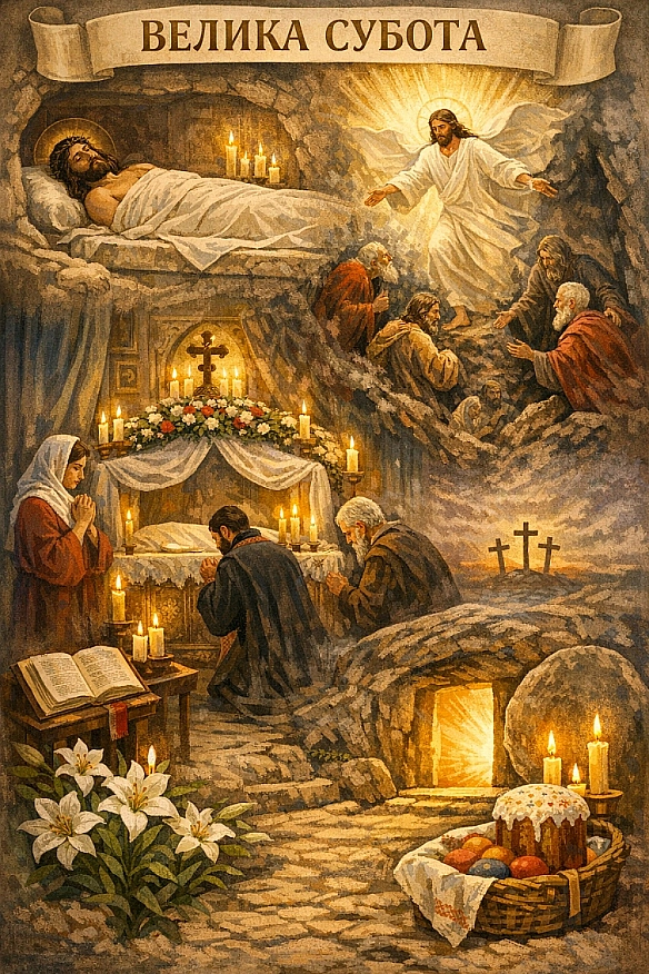 ВЕЛИКА СУБОТА День очікування Воскресіння Христового. Церква згадує час, коли тіло Ісуса перебувало в гробі, а душа Його сходи... - Наталя Шпирковська на we.ua