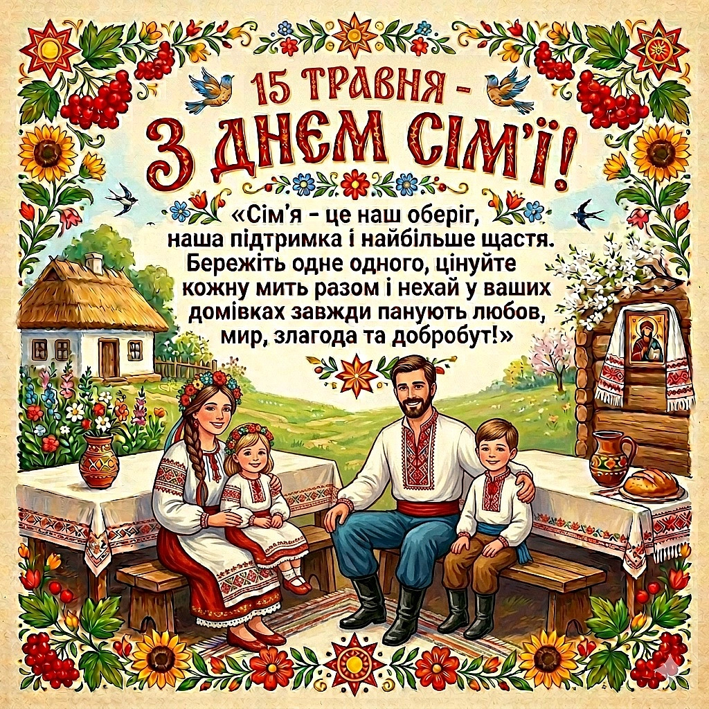 Вітаємо кожну українську сім'ю зі святом! Нехай ваш дім буде повною чашею, а рідні завжди будуть поруч у безпеці та здоров'ї! - Наталя Шпирковська on we.ua