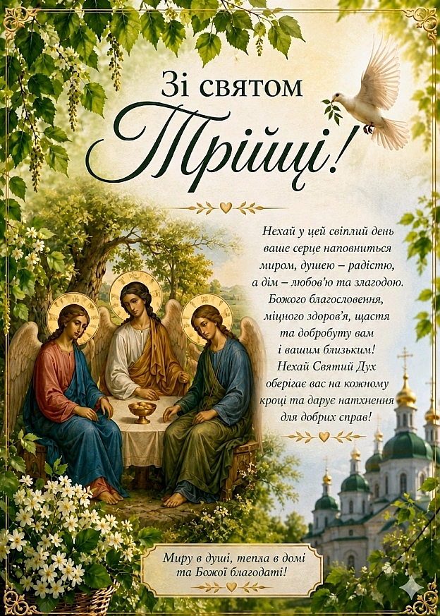 ДЕНЬ СВЯТОЇ ТРІЙЦІ, П'ЯТИДЕСЯТНИЦЯ На п'ятидесятий день після Воскресіння Христового Православна Церква урочисто відзначає Зіш... - Наталя Шпирковська on we.ua