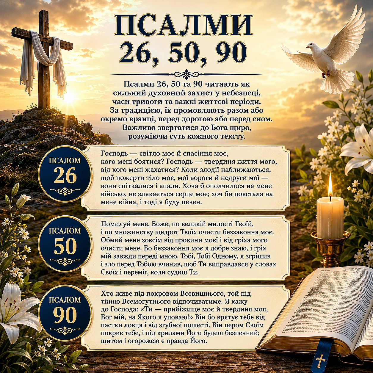 ПСАЛМИ 26, 50, 90 - на we.ua