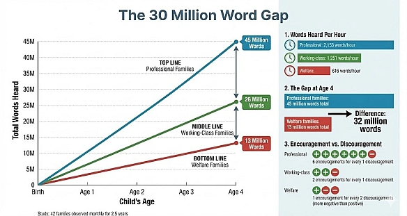 Дослідження «30-мільйонний розрив у словниковому запасі» - Vitalii на we.ua
