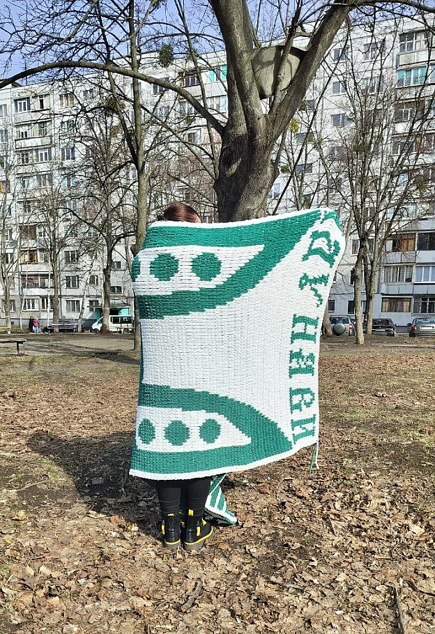 Плед Двозуб Святослава символ ССО - pleds_and_pufts on we.ua