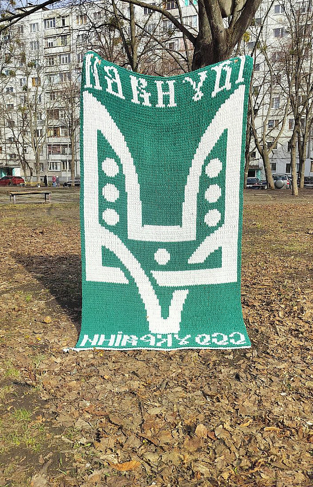 Плед Двозуб Святослава символ ССО - pleds_and_pufts on we.ua
